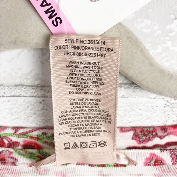 Philosophy NWT Floral Print Pima Cotton Short Sleeve V-Neck Shirt Top Size Small - Picture 4 of 4